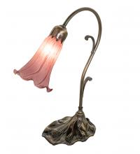 Meyda Blue 51594 - 15" High Lavender Tiffany Pond Lily Accent Lamp