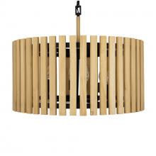 Varaluz 387P06MBH - Suratto 6-Lt   Pendant - Matte Black/Honey Blonde