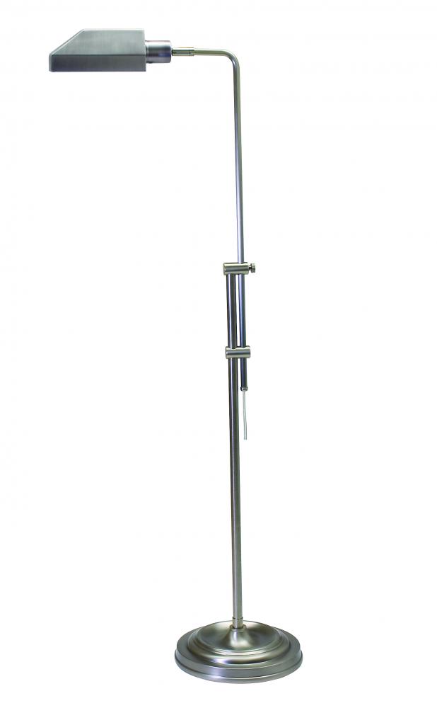 Coach Adjustable Antique Silver Pharmacy Floor Lamps