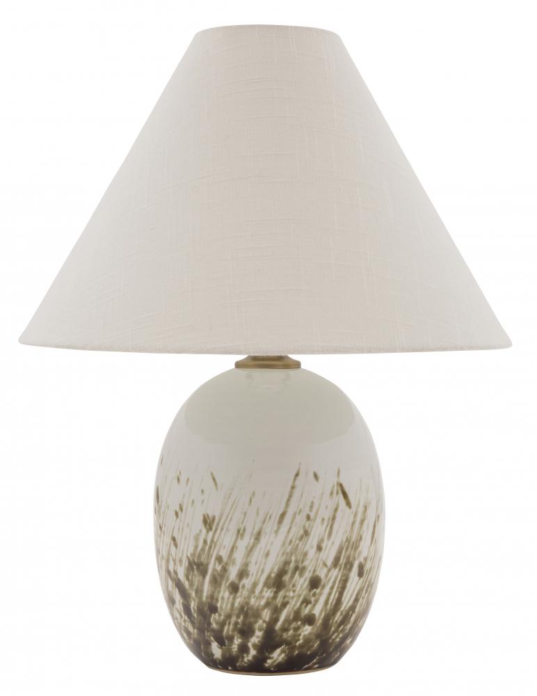 Scatchard 22.5" Stoneware Table Lamps in Decorated White Gloss