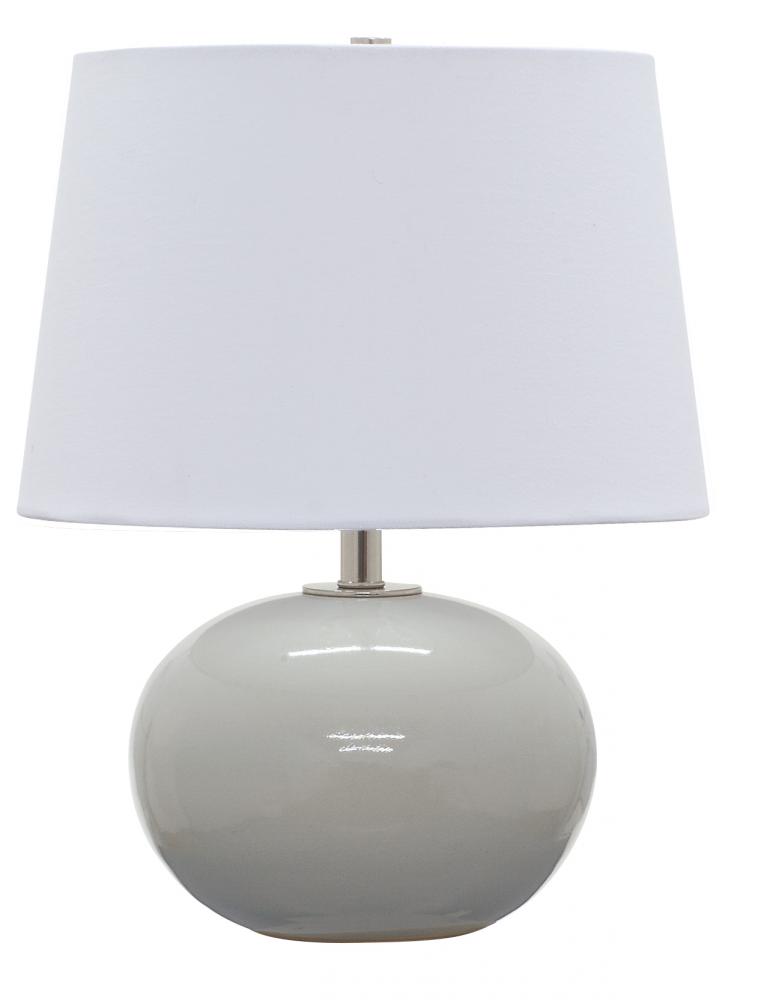 Scatchard 17" Stoneware Table Lamps in Gray Gloss