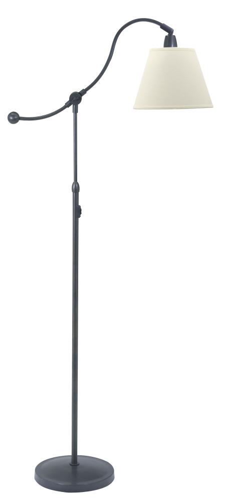 Hyde Park Floor Lamps Oil Rubbed Bronze W/White Linen Shade