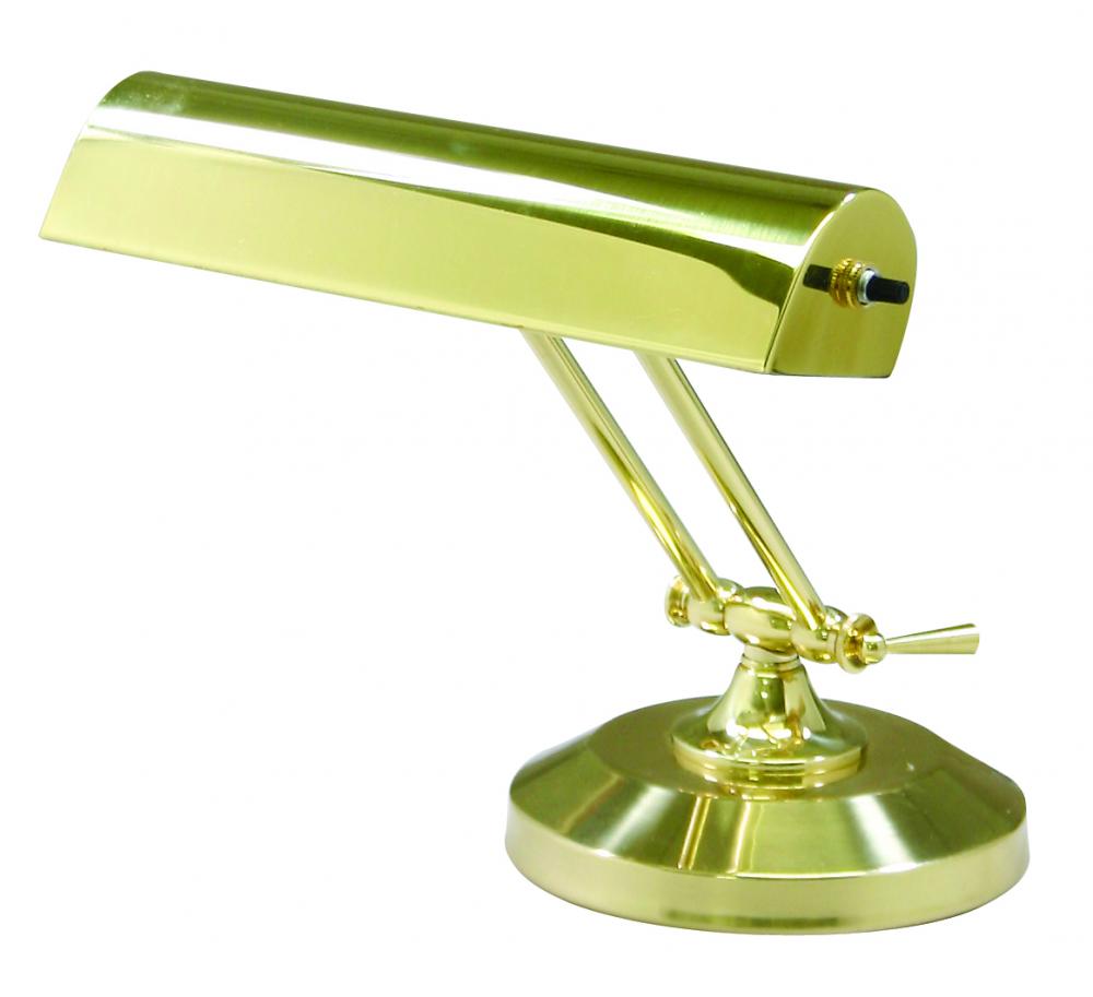 Upright Piano Lamp 10" In Polished Brass