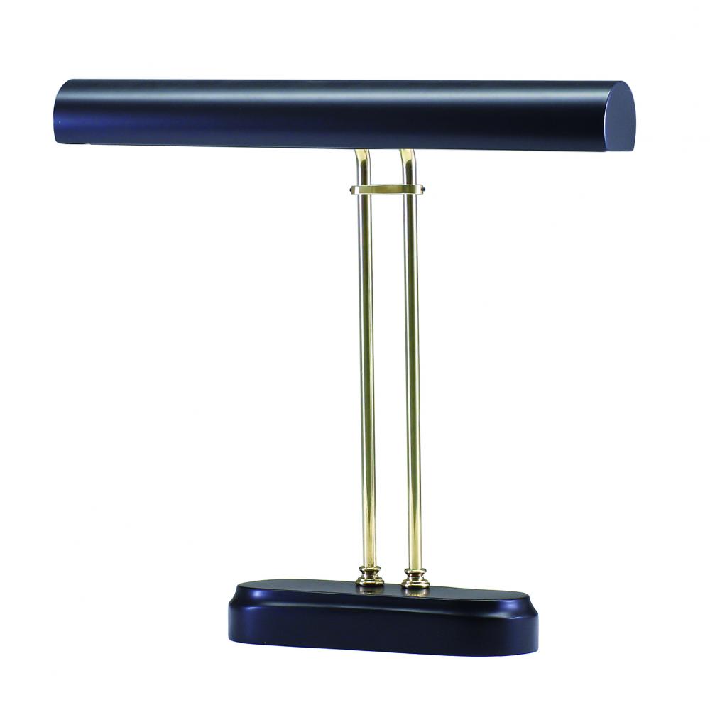 Digital Piano Lamp 16" Black with Polished Brass Accents