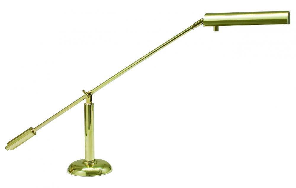 Counter Balance Polished Brass Piano and Desk Lamps