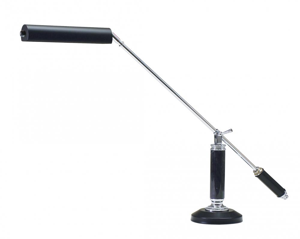 Counter Balance Chrome and Black Marble LED Piano and Desk Lamps