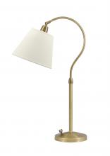 House of Troy HP750-WB-WL - Hyde Park Table Lamps Weathered Brass W/White Linen Shade