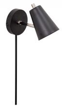 House of Troy K175-BLK - Kirby LED Wall Lamp in Black with Satin Nickel Accents