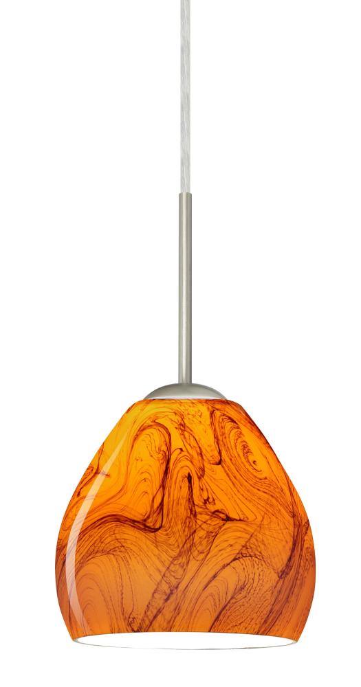 Besa Bolla Pendant Satin Nickel Habanero 1x40W G9