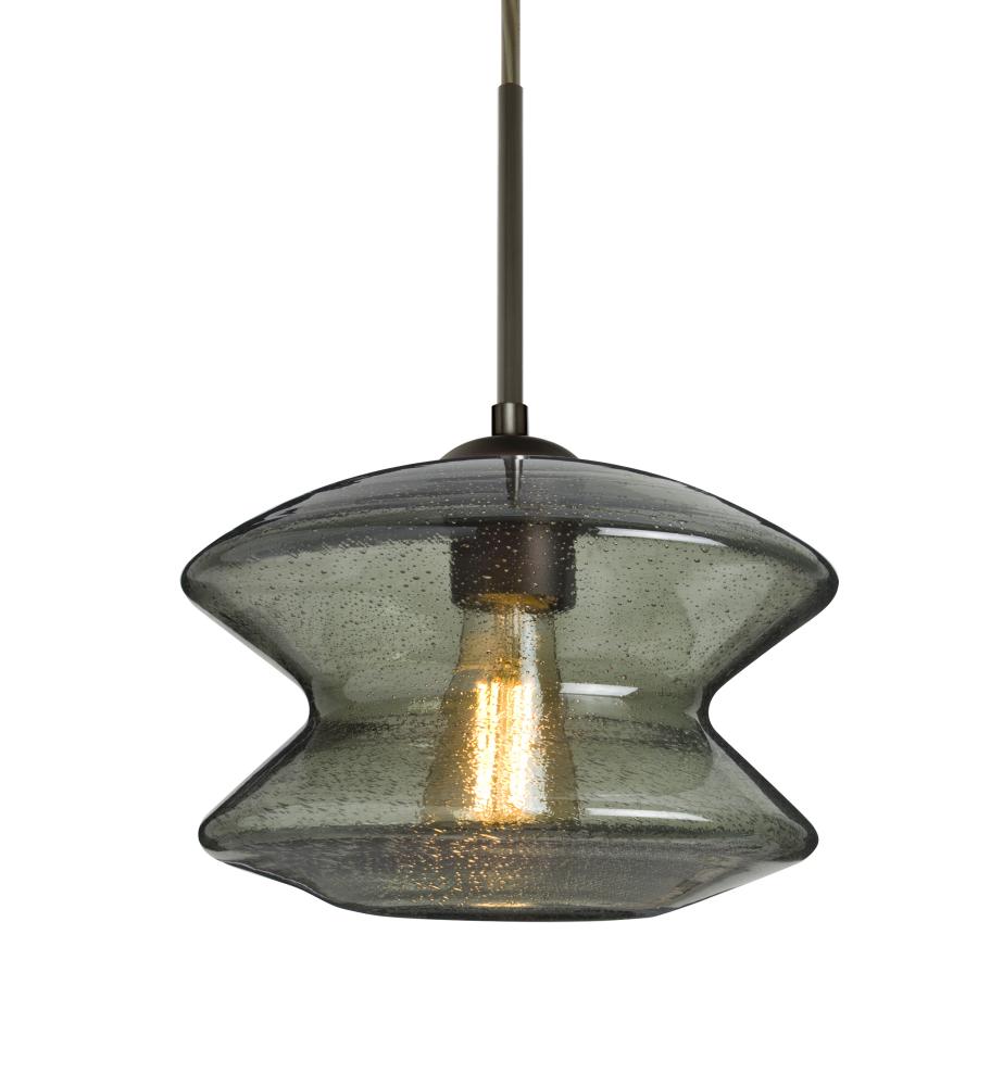 Besa, Zen Cord Pendant, Moss Bubble, Bronze Finish, 1x8W LED Filament