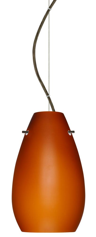 Besa Pera 9 Cable Pendant Amber Matte Bronze 1x100W Medium Base