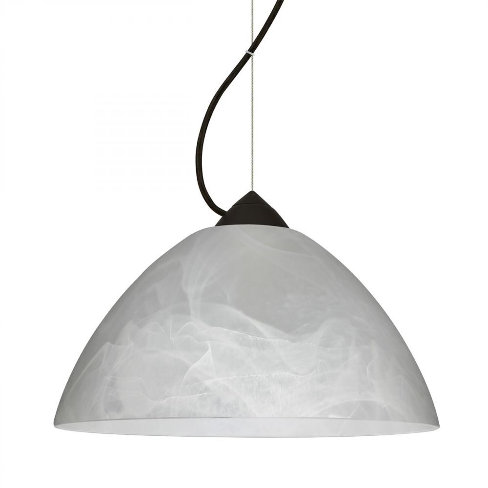 Besa Tessa Cable Pendant Marble Black 1x75W MAX E26 Base