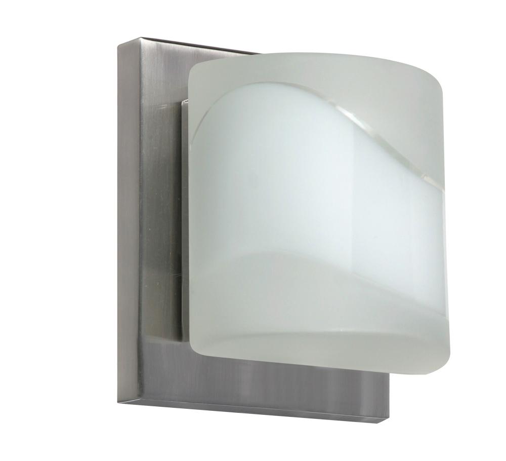 Besa Wall Paolo Satin Nickel Opal Frost 1x50W G9