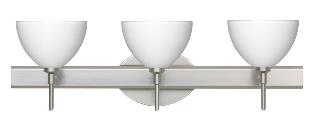 Besa Wall Brella Satin Nickel White 3x5W LED