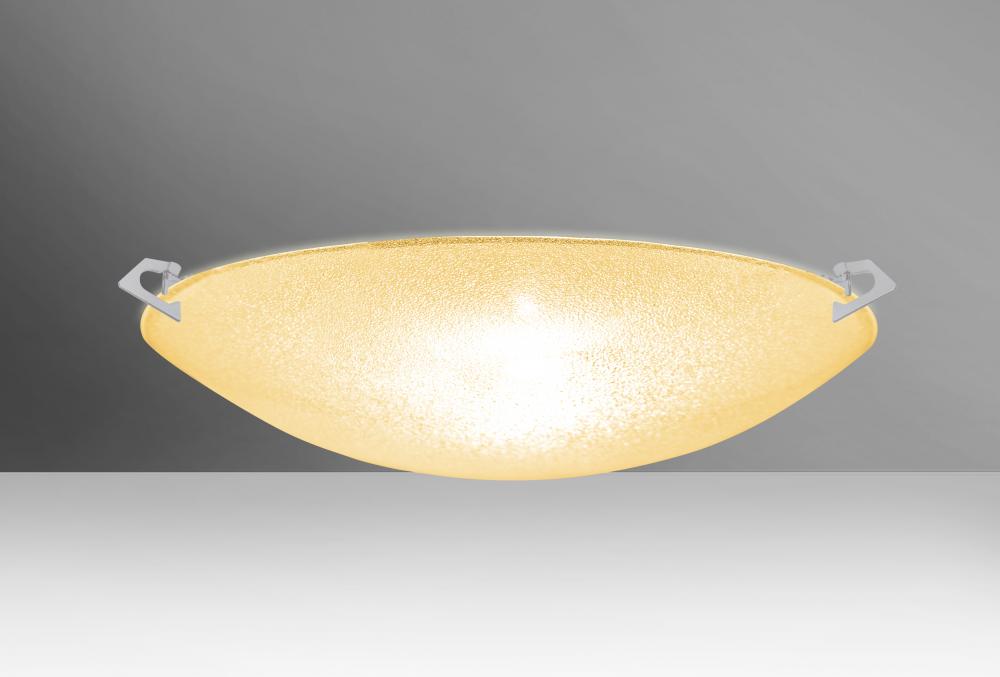 Besa Ceiling Sonya 17 Satin Nickel Gold Glitter 3x100W A19