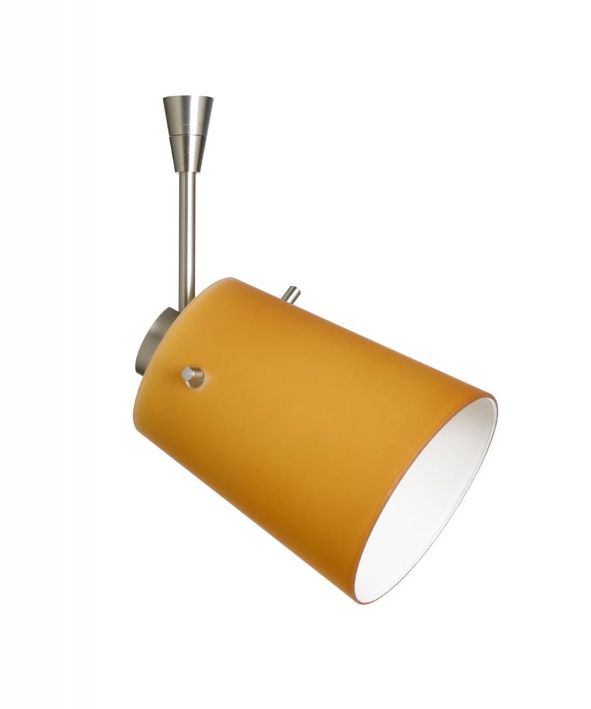 Besa Spotlight With 12" Stem Tammi 3 Satin Nickel Amber Matte 1x50W Halogen Mr16