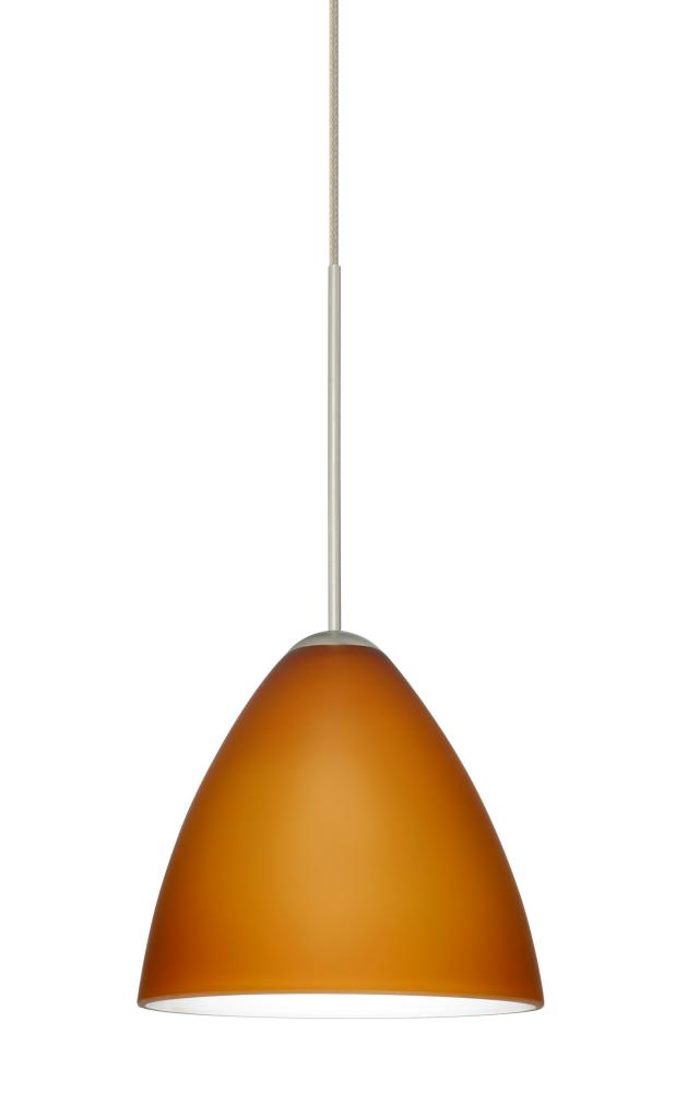 Besa Pendant Mia Satin Nickel Amber Matte 1x50W GY6.35