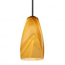 Besa Lighting 1BC-1509HN-MED-BK - Besa Chrissy Pendant Black Honey 1x50W MAX E26 Base