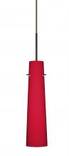 Besa Lighting 1BC-5674RM-LED-BR - Besa Camino Pendant Bronze Ruby Matte 1x5W LED