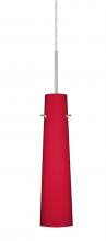 Besa Lighting 1BC-5674RM-SN - Besa Camino Pendant Satin Nickel Ruby Matte 1x40W Halogen