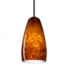 Besa Lighting 1BT-150918-MED-BK - Besa Chrissy Pendant Black Amber Cloud 1x50W MAX E26 Base