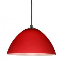 Besa Lighting 1JC-420131-BK - Besa Tessa Pendant Black Red Matte 1x75W MAX E26 Base