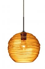 Besa Lighting 1JC-462782-BR - Besa Wave 10 Pendant Bronze Amber 1x60W Medium Base