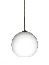 Besa Lighting 1JC-COCO807-LED-BR - Besa Coco 8 Pendant, Opal Matte, Bronze Finish, 1x9W LED