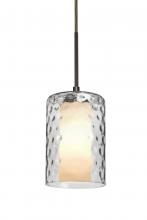 Besa Lighting 1JC-ESACL-LED-BR - Besa, Esa Cord Pendant, Clear, Bronze Finish, 1x5W LED