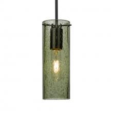 Besa Lighting 1JC-JUNI10MS-BK - Besa, Juni 10 Cord Pendant, Moss Bubble, Black, 1x60W MAX E26 Base