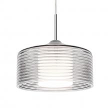 Besa Lighting 1JT-BELUCL-SN - Besa Belu Pendant, Clear Shade, Black Finish, 1x60W E26 Base