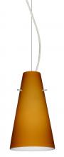 Besa Lighting 1KX-412480-LED-SN - Besa Cierro LED Cable Pendant Amber Matte Satin Nickel 1x9W LED