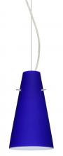 Besa Lighting 1KX-4124CM-LED-SN - Besa Cierro LED Cable Pendant Cobalt Blue Matte Satin Nickel 1x9W LED