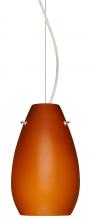 Besa Lighting 1KX-412680-LED-SN - Besa Pera 9 LED Pendant Amber Matte Satin Nickel 1x9W LED