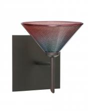 Besa Lighting 1SW-117681-BR-SQ - Besa Wall With SQ Canopy Kona Bronze Sunset 1x40W G9