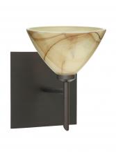 Besa Lighting 1SW-174383-BR-SQ - Besa Wall With SQ Canopy Domi Bronze Mocha 1x40W G9