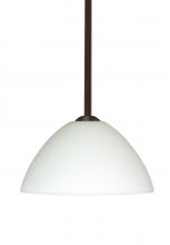 Besa Lighting 1TT-420107-LED-BR - Besa Tessa LED Stem Pendant White Bronze 1x9W LED