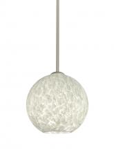 Besa Lighting 1TT-COCO819-LED-SN - Besa Coco 8 Stem Pendant, Carrera, Satin Nickel Finish, 1x9W LED