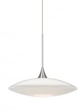 Besa Lighting 1XC-629406-SN - Besa Pendant Spazio Satin Nickel Opal Glossy 1x50W Halogen