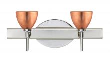 Besa Lighting 2SW-1758CF-CR - Besa Divi Wall 2SW Copper Foil Chrome 2x40W G9