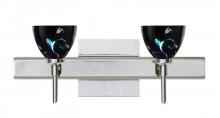 Besa Lighting 2SW-1858VB-LED-CR-SQ - Besa Divi Wall With SQ Canopy 2SW Black Dicro Vine Chrome 2x5W LED