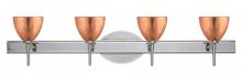 Besa Lighting 4SW-1758CF-CR - Besa Divi Wall 4SW Copper Foil Chrome 4x40W G9