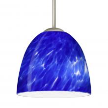 Besa Lighting B-757286-MED-SN - Besa Sasha Pendant For Multiport Canopy Satin Nickel Blue Cloud 1x50W B10 Med