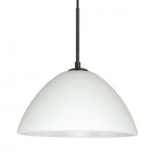 Besa Lighting J-420107-BK - Besa Tessa Pendant For Multiport Canopy Black White 1x75W MAX E26 Base