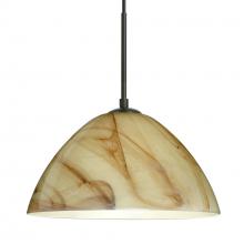 Besa Lighting J-420183-BK - Besa Tessa Pendant For Multiport Canopy Black Mocha 1x75W MAX E26 Base