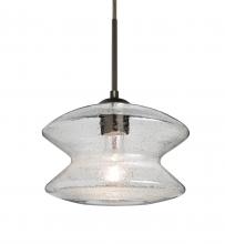 Besa Lighting J-ZENCL-BR - Besa, Zen Cord Pendant For Multiport Canopy, Clear Bubble, Bronze Finish, 1x60W Mediu