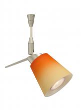 Besa Lighting SP-5042OP-12-SN - Besa Spotlight With 12" Stem Canto 3 Satin Nickel Bicolor Orange/Pina 1x35W Halogen M