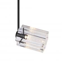 Besa Lighting SP-ICE4CL-12-BK - Besa Ice 4 Spotlight with 12" stem, Clear Glass, Black Finish, 1x35W MAX GY6.35 Base