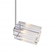 Besa Lighting SP-ICE4CL-12-SN - Besa Ice 4 Spotlight with 12" stem, Clear Glass, Black Finish, 1x35W MAX GY6.35 Base