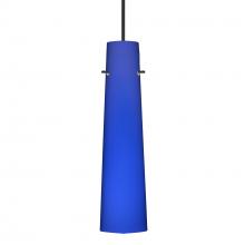 Besa Lighting XP-5674CM-BK-L - Besa Camino Pendant Black Cobalt Blue Matte 1x50W Halogen, 15Ft. Cord